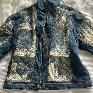 Free People Patchwork Denim Jacket